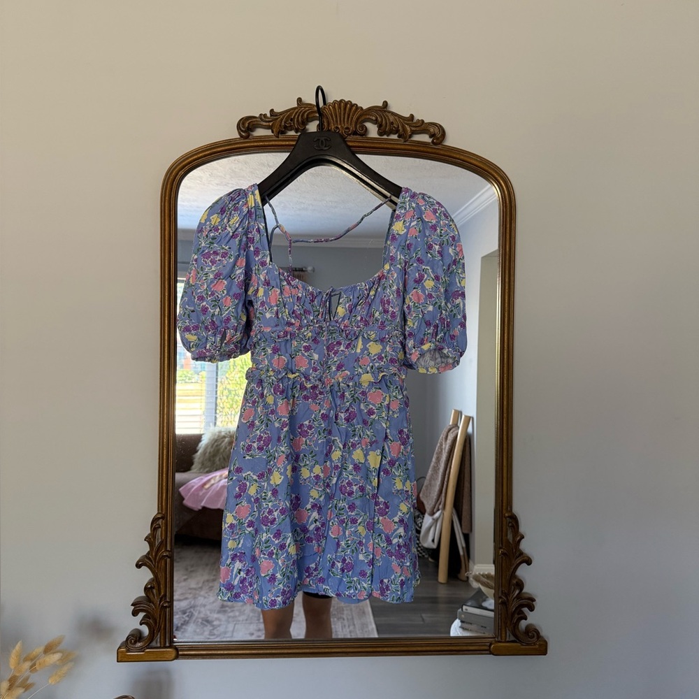 For Love and Lemons Charlene Puff Sleeve Mini Dress